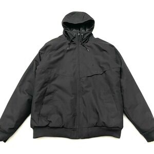 Volcom Hernan Hooded Jacket XL Black Water Resistant Insulated Skater Full Zip